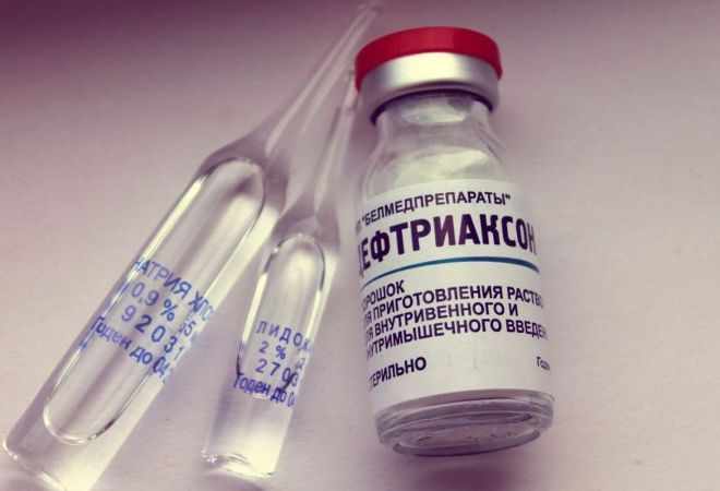 Цефтриаксон и хлорид натрия