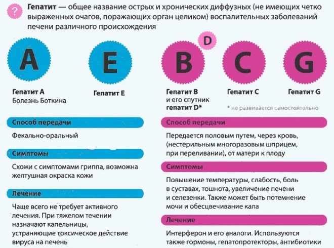 Типы гепатита