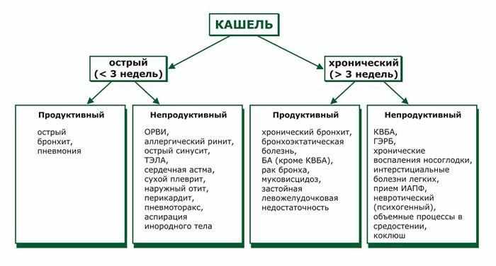 Виды кашля