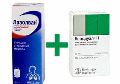Растворы лазолвана и беродуала