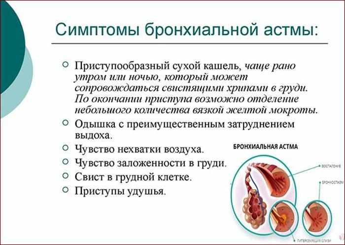 Симптомы бронхиальной астмы
