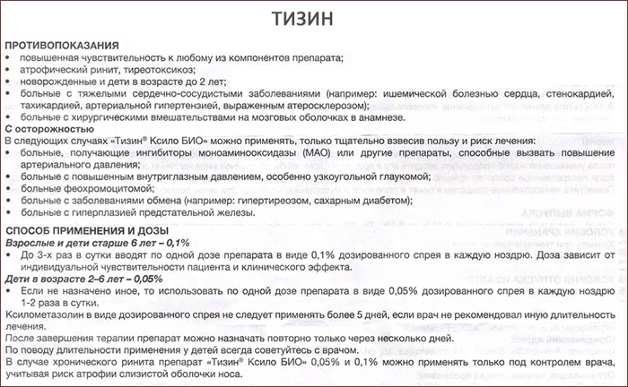 инструкция к лекарственному препарату Тизин