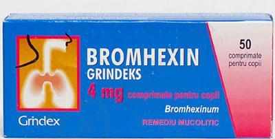 Препарат Bromhexin Grindex