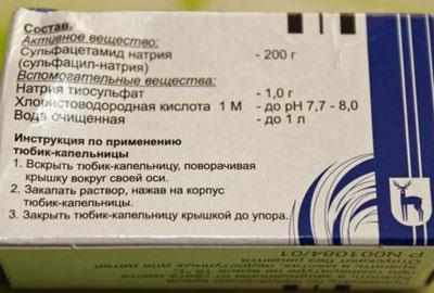 Состав капель Альбуцид