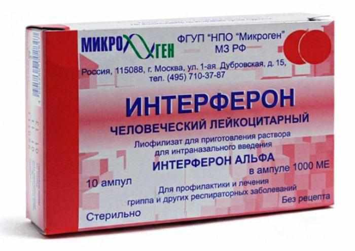 Лекарственный препарат Интерферон