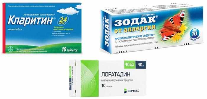 Популярные антигистаминные средства