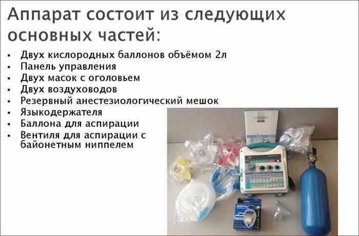 Строение портативного аппарата ивл